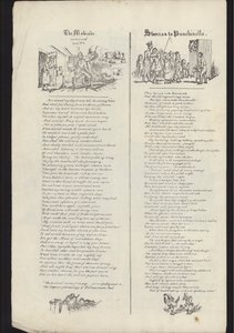 23 जुलाई 1835 को प्रकाशित ग्लासगो मेले के बारे में पत्रक से पृष्ठ (उत्कीर्णन) द्वारा अंग्रेजी स्कूल