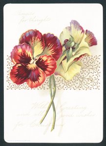 विचारों के लिए Pansies, क्रिसमस कार्ड द्वारा अंग्रेजी स्कूल
