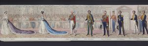 महारानी विक्टोरिया के विवाह के चित्रमाला का भाग, c.1840 द्वारा अंग्रेजी स्कूल
