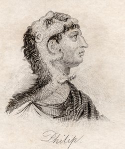 1825 में प्रकाशित &39;क्रैब्स हिस्टोरिकल डिक्शनरी&39; से मैसेडोन के फिलिप द्वितीय द्वारा अंग्रेजी स्कूल