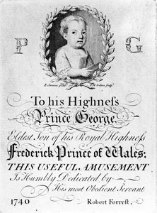 जॉर्ज III का पोर्ट्रेट, फ्रेंकोइस मोवेलोन डी ला केव, 1804 द्वारा बनाया गया प्रिंट द्वारा अंग्रेजी स्कूल