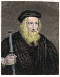 जॉन वाइसलिफ़ का पोर्ट्रेट (c.1330-84) जेम्स पॉसेलीवाइट (1798-1884) द्वारा जी। व्हाइट, पब द्वारा एक प्रिंट के बाद उत्कीर्ण किया गया। विलियम मैकेंजी द्वारा