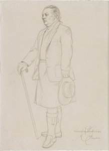 रोडरिक ग्रेडिज का चित्र, c.1987 द्वारा अंग्रेजी स्कूल