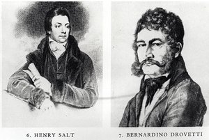 हेनरी साल्ट (1780-1827) और बर्नार्डिनो ड्रोवेटी (1776-1852) के चित्र द्वारा अंग्रेजी स्कूल