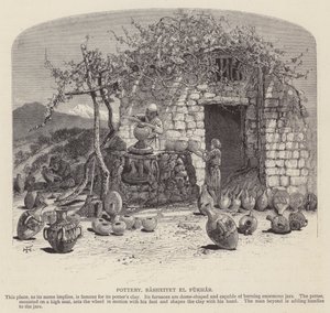 मिट्टी के बर्तन, राशीयेत अल फुखर (उत्कीर्णन) द्वारा अंग्रेजी स्कूल