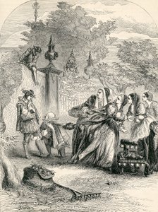 प्रिंस चार्ल्स ने 19 वीं शताब्दी में ऑर्चर्ड में इन्फेंटा को आश्चर्यचकित किया द्वारा अंग्रेजी स्कूल