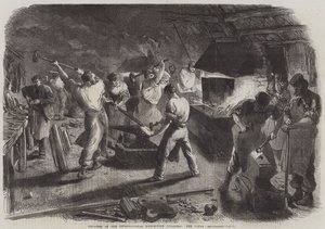 अंतर्राष्ट्रीय प्रदर्शनी भवन की प्रगति, फोर्ज (उत्कीर्णन) द्वारा अंग्रेजी स्कूल