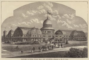 प्रस्तावित साउथसी फ्लोरल हॉल और एक्वेरियम (उत्कीर्णन) द्वारा अंग्रेजी स्कूल