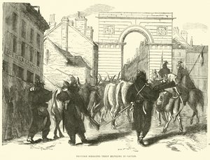 मवेशियों को लाने वाली सेना को प्रशिया, अक्टूबर 1870 में द्वारा अंग्रेजी स्कूल