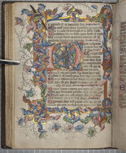 सारम उपयोग कैलेंडर के साथ साल्टर, फोल 40 वर्सो, c.1425-75 (वेल्लम पर स्याही, पेंट और सोना) द्वारा अंग्रेजी स्कूल