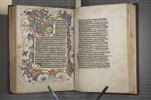 सरम के साथ Psalter कैलेंडर का उपयोग करें, फ़ॉल्स 72 वर्सो फोल 73 रेक्टो, c.1425-75 (स्याही, पेंट और सोने पर वेल्लम) द्वारा अंग्रेजी स्कूल