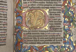सरम के साथ Psalter कैलेंडर का उपयोग करते हैं, फोल 84 रेक्टो, विस्तार, c.1425-75 द्वारा अंग्रेजी स्कूल