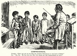 पंच कार्टून: व्यापक - धार्मिक शिक्षा पाठ (उत्कीर्णन) द्वारा अंग्रेजी स्कूल