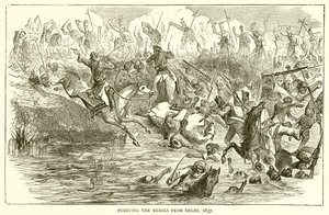 दिल्ली से विद्रोहियों का पीछा करते हुए, 1857 द्वारा अंग्रेजी स्कूल