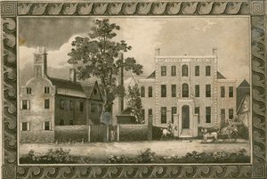 पुटनी स्कूल, लंदन; W हार्डिंग द्वारा 1805 दिनांकित और रेव विलियम कार्माल द्वारा हस्ताक्षर किए गए द्वारा अंग्रेजी स्कूल