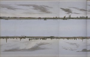 टेम्स पैनोरमा नदी, c.1829 (एक्वाटिंट) द्वारा अंग्रेजी स्कूल