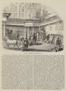 Tattersall's पर घोड़ों की बिक्री (उत्कीर्णन) द्वारा अंग्रेजी स्कूल