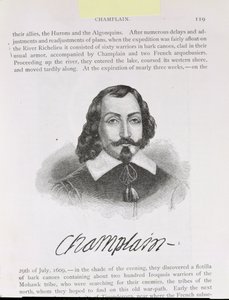 सैमुअल डी चमपैन (c.1567-1635) &39;कथा और अमेरिका का गंभीर इतिहास&39; के खंड IV से चित्रण, 1886 द्वारा अंग्रेजी स्कूल