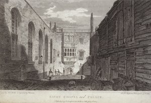 सवॉय चैपल और पैलेस, लंदन, 1807 द्वारा अंग्रेजी स्कूल