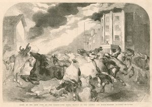 लंदन के कैमडेन टाउन गुड्स स्टेशन और उत्तर-पश्चिम रेलवे में देर से आग लगी द्वारा अंग्रेजी स्कूल