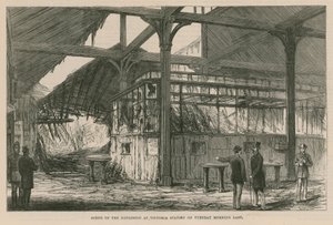 विक्‍टोरिया स्‍टेशन पर विस्‍फोट का दृश्य मंगलवार की सुबह, 1884 द्वारा अंग्रेजी स्कूल