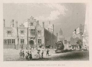 Indegent Blind, St Georges Field, Southwark, London के लिए स्कूल द्वारा अंग्रेजी स्कूल