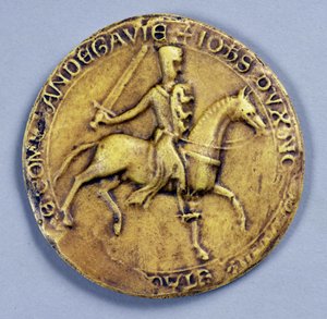 किंग जॉन (1167-1216) की मुहर 1200 द्वारा अंग्रेजी स्कूल
