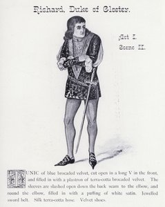 शेक्सपियर के राजा रिचर्ड III: रिचर्ड, ड्यूक ऑफ ग्लोस्टर, एक्ट I, सीन II (लिथो) द्वारा अंग्रेजी स्कूल