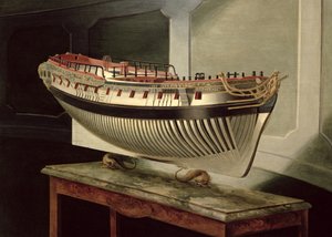शिप पोर्ट्रेट, 36- या 38- गन फ्रिगेट, c.1775 द्वारा अंग्रेजी स्कूल