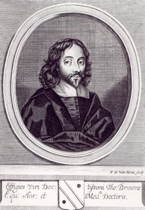 सर थॉमस ब्राउन (1605-82), फ्रेडरिक हेंड्रिक वैन होवे (c.1628-98) द्वारा उकेरा गया द्वारा अंग्रेजी स्कूल