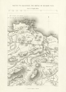 डनबार की लड़ाई को चित्रित करने के लिए स्केच, 1650