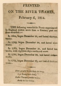 1814 के फ्रॉस्ट मेले की स्मारिका द्वारा अंग्रेजी स्कूल