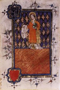 सेंट बरनबस, घंटों की एक किताब से, c.1400-40 (वेल्लम) द्वारा अंग्रेजी स्कूल