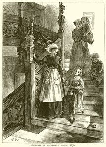 1876 में क्रॉमवेल हाउस की सीढ़ी