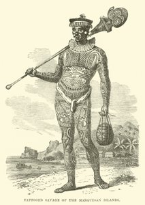 Marquesan द्वीप समूह का टैटू वाला सैवेज द्वारा अंग्रेजी स्कूल