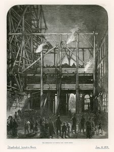 टेम्पल बार, लंदन। विध्वंस, 1878 द्वारा अंग्रेजी स्कूल