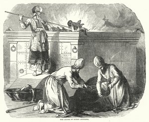 होमबलि की वेदी (उत्कीर्णन) द्वारा अंग्रेजी स्कूल