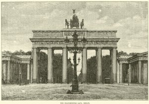 ब्रैंडेनबर्ग गेट, बर्लिन, 1870 द्वारा अंग्रेजी स्कूल