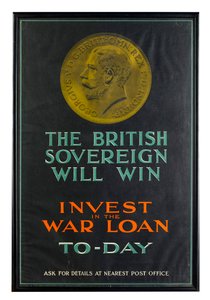 द ब्रिटिश सॉवरेन विल विन, WWI वॉर लोन पोस्टर द्वारा अंग्रेजी स्कूल