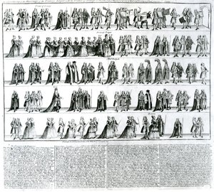 ऑरेंज के राजकुमार के साथ राजकुमारी रॉयल की शादी का समारोह, 1734 द्वारा अंग्रेजी स्कूल