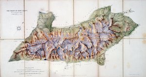 1863 में ए। एडम्स रीली द्वारा एक वास्तविक सर्वेक्षण से द माउंट ब्लैंक की श्रृंखला, ए रिकॉर्ड ऑफ माउंटेन एडवेंचर एंड एल्पेरियन क्लब फॉर एल्पाइन क्लब में प्रकाशित हुई द्वारा अंग्रेजी स्कूल