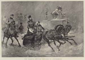 सेंट पीटर्सबर्ग के माध्यम से ड्राइविंग Czarina (उत्कीर्णन) द्वारा अंग्रेजी स्कूल