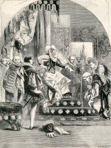 1865 में एलिजाबेथ द्वारा मर्ले के अर्ली का विस्थापन और किलविनिंग का मठाधीश द्वारा अंग्रेजी स्कूल