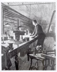 इलेक्ट्रिक लाइट, मिस्टर एडिसन (1847-1931) ने अपनी प्रयोगशाला में द्वारा अंग्रेजी स्कूल