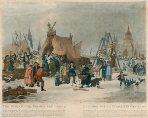 टेम्स पर मेला, 4 फरवरी 1814 द्वारा अंग्रेजी स्कूल