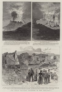 न्यूजीलैंड में महान ज्वालामुखी विस्फोट, मैं (उत्कीर्णन) द्वारा अंग्रेजी स्कूल
