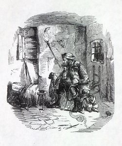 रिक-बर्नर का घर, &39;पंच&39;, 1844 से चित्रण द्वारा अंग्रेजी स्कूल