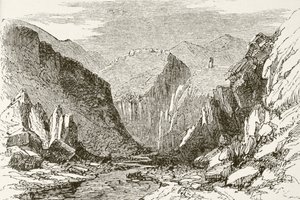विलियम हिकमैन स्मिथ ऑब्रे (1858-1916) द्वारा &39;द नेशनल एंड डोमेस्टिक हिस्ट्री ऑफ इंग्लैंड&39; से खैबर पास, लंदन में प्रकाशित, c.1890 द्वारा अंग्रेजी स्कूल