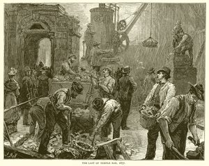 द लास्ट ऑफ टेम्पल बार, 1877 द्वारा अंग्रेजी स्कूल