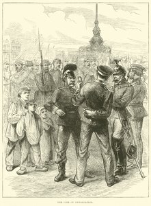 सीमांकन रेखा, मार्च 1871 द्वारा अंग्रेजी स्कूल